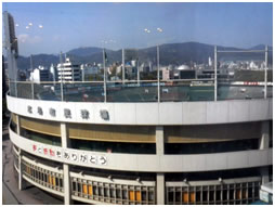 メルパルク広島の６階から撮った広島市民球場