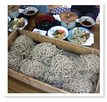 できあがった蕎麦はこんな感じ