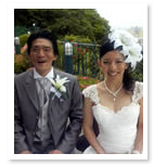 素敵な笑顔を見せてくれた新郎新婦